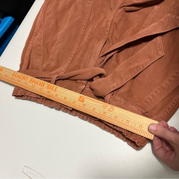 Amo Paperbag Pants Suntan Brown Rust Size 29 J - Picture 11 of 11